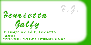 henrietta galfy business card